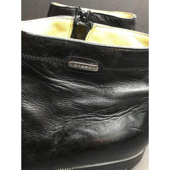 Moreschi Side Zip Leather Ankle Boots Made in Italy Men Size 8 Black - Picture 3 of 12